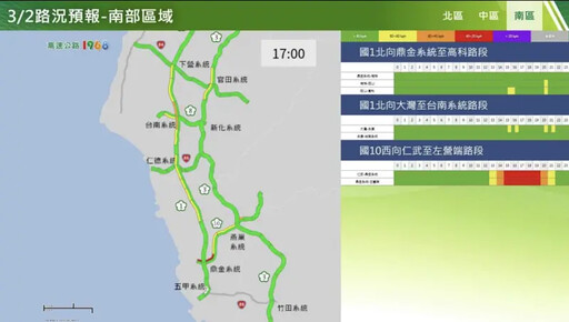 228連假尾聲湧收假車潮 國道11路段易壅塞