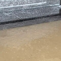 大雨又炸進捷運車廂！淡水線變成「滑水道」