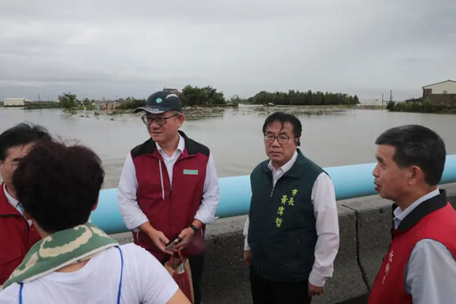 陳金德視察後壁災情 黃偉哲籲加強防範豪雨