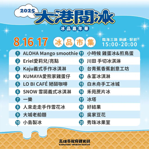 大港閱冰8/16、17哈瑪星登場