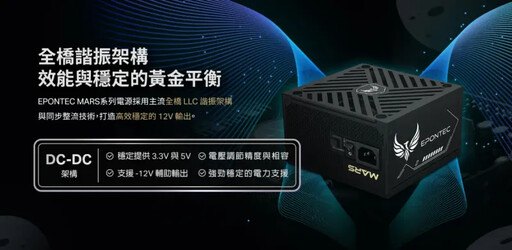 100%全日系用料!電競品牌EPONTEC電源登台