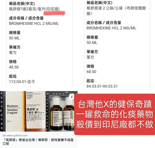化痰藥物氣舒痰退出台灣!醫開嗆:健保奇蹟