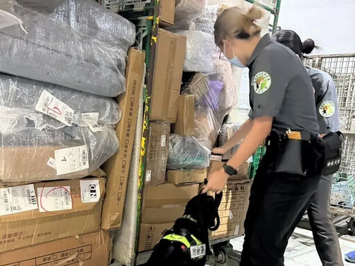 關務署高雄關針對海運快遞貨物進行查緝行動