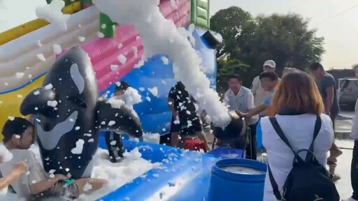 永靖鄉首辦親子童樂會 氣墊水樂園嗨翻全場