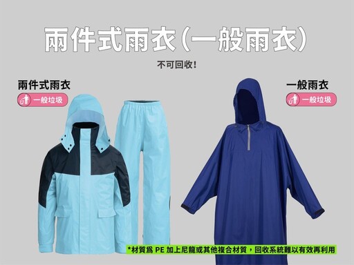 雨衣是垃圾還是可回收?輕便雨衣 vs.兩件式雨衣,回收丟棄做法大不同!