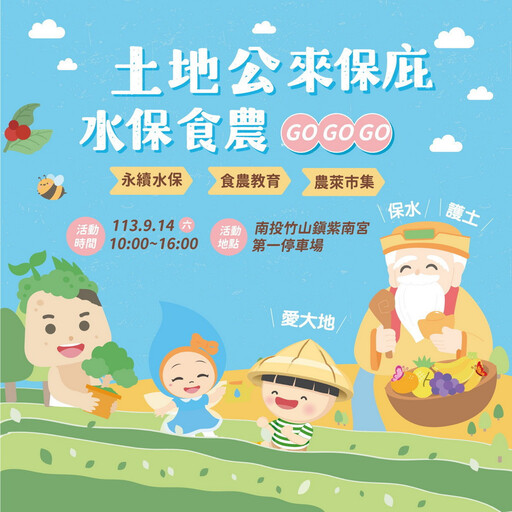 水保食農GOGOGO 9/14來紫南宮闖關抽錢母