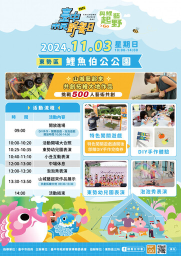 11/3臺中市民野餐日即將登場！ 相約東勢鯉魚伯公公園「與鯉藝起野」