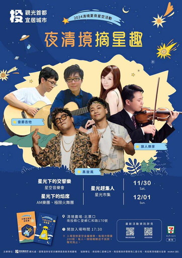 星光下的交響曲 清境星空音樂會11/30連兩晚連場