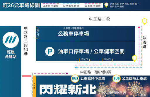 「2025閃耀新北1314跨河煙火活動」 籲請民眾搭乘大眾運輸前往觀賞