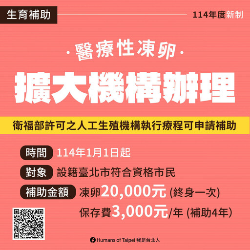 臺北市114年9項新政1月起上路！ 敬老、醫療、環保、青年全面升級