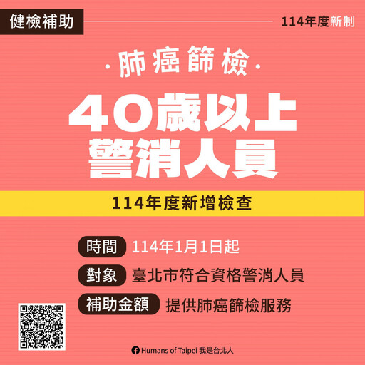 臺北市114年9項新政1月起上路！ 敬老、醫療、環保、青年全面升級