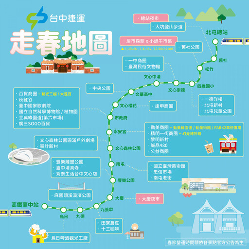 台中捷運推祈福走春地圖 按圖索驥輕鬆遊