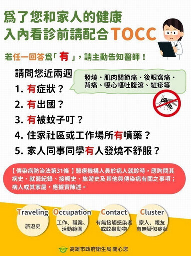 齊心協力有成 高市成功攔截南、高、屏三縣市境外登革熱確診個案