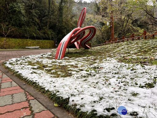 寒流發威 拉拉山上巴陵地區清晨降雪