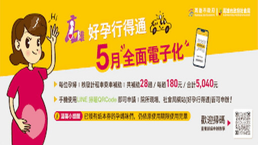 統整育兒資源 好孕行得通 高市全面推電子化便民