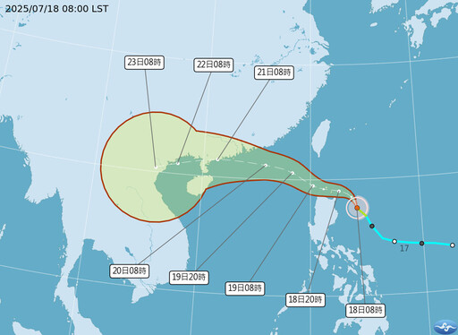 薇帕颱風路徑北修 氣象署11:30發海警