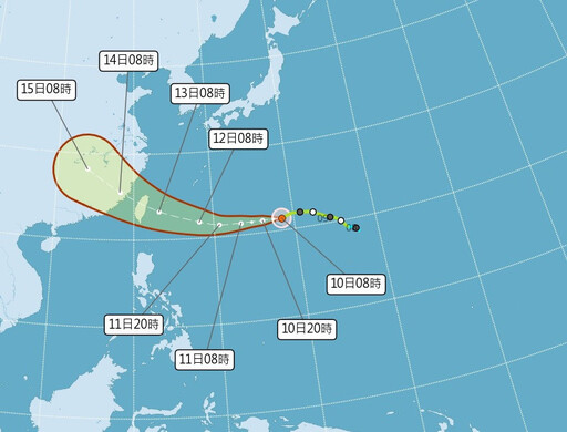 颱風「楊柳」路徑南修 侵台機率提高