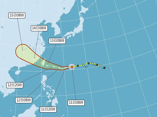 颱風楊柳侵台機率80% 預計登陸花東 週三風雨最劇烈