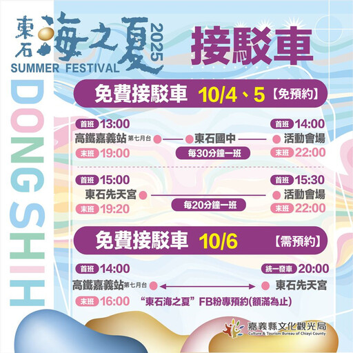 2025東石海之夏10/6海上煙火秀 接駁與交通管制一次看