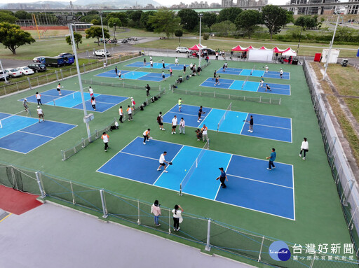 全台河濱首座 新北匹克球專用球場亮相