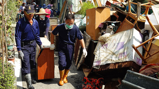 南部慈濟志工啟動凱米颱風災後關懷清掃勤務