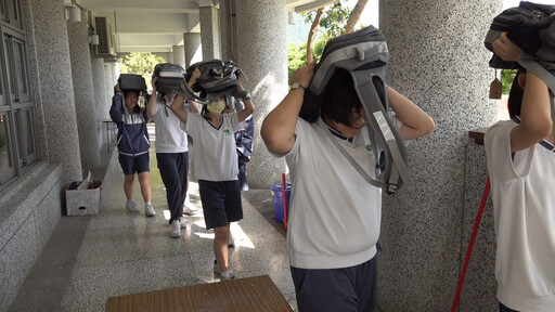 警報響起全校避難 慈大附中師生秩序疏散