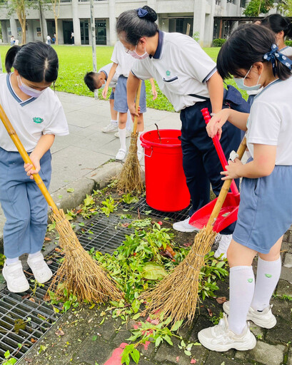 慈大附中齊心協力 風雨後美麗校園再現