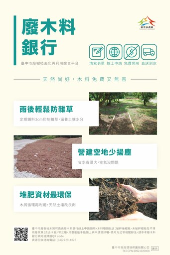 循環零廢棄！中市廢木料銀行開放免費領用