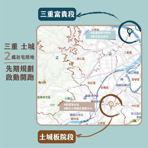 新北市加速推動社會住宅計畫 土城板院與三重富貴社宅先期規劃啟動