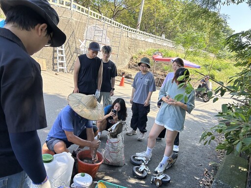 影音/大葉大學USR 創作糖鐵隧道3D地景彩繪牆 營造社區拍照打卡新亮點