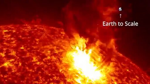 影音/太陽破大洞 SDO太空船拍下太陽壯觀的耀斑和日冕物質拋射