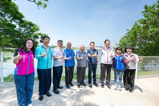 埤塘變身水綠廊道 桃園大圳3-3埤塘綠美化完工 張善政邀市民賞夕陽、親生態