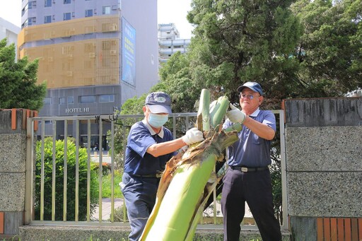 丹娜絲風災重創嘉義校園 彰化慈濟志工跨區清掃協助災後復原