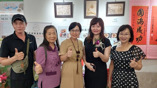 影音/彰化醫院藝術走廊烙畫公益聯展 畫作溫潤公益暖心