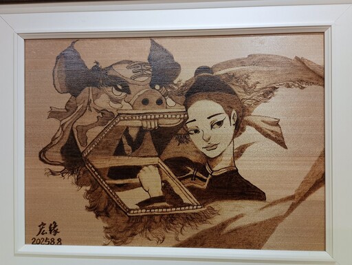 影音/彰化醫院藝術走廊烙畫公益聯展 畫作溫潤公益暖心