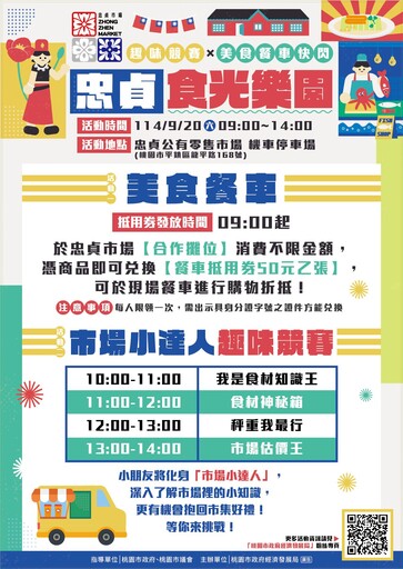 忠貞市場變新樣 食光樂園9/20 吃喝玩樂一次滿足