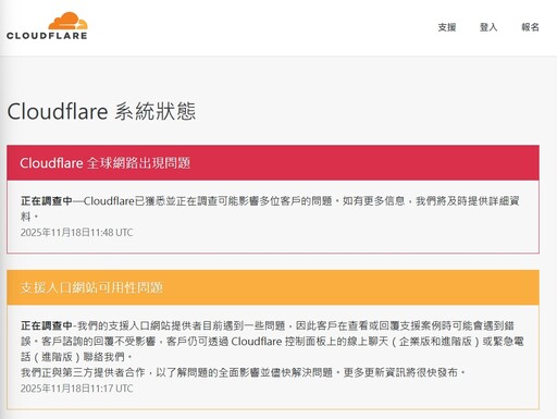 全球網路大當機 Cloudflare 出現技術故障導致數億人無法上網