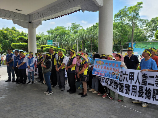 台南市議員率鄉親抗議，警用長槍靶場讓溪北活化夢碎，黃偉哲接陳情