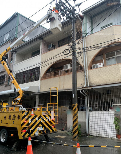 臺南大雷雨致停電 台電：已搶修全數復電