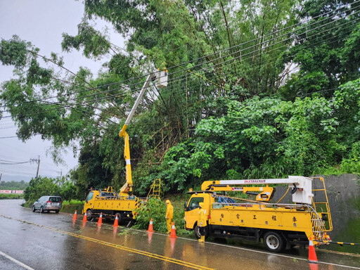 山陀兒颱登陸風雨有感 台電新營區處：持續戒備