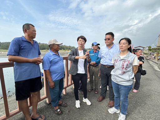 立法委員陳亭妃緊急會勘颱風災情，全力爭取蚵農補助