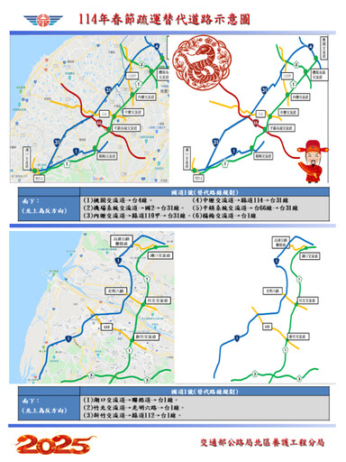 春節連假長達9天 公路局北分局轄管省道疏運措施報你知