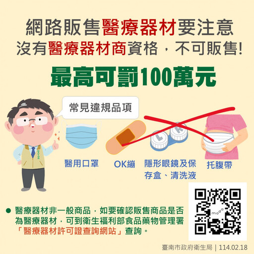 網路販售醫材恐觸法 最高可罰100萬 謹慎小心守荷包