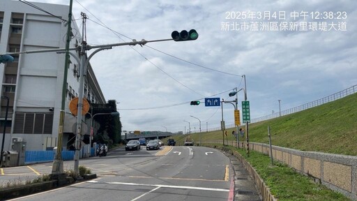 蘆洲區2號越堤道路口號誌、標線調整 優化行車安全