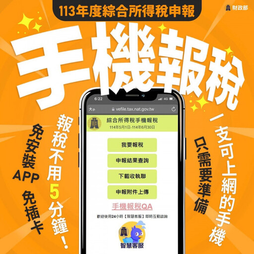 113年度綜所稅手機申報輕鬆没煩惱 竹北國稅局:手機報稅繳稅以6種為限