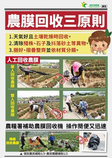 農糧署訂定農業塑膠循環作業指引 促進資源加值零廢棄