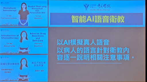 奇美醫雙軌整合-語言無礙溝通!智能AI語音衛教拉近照護距離