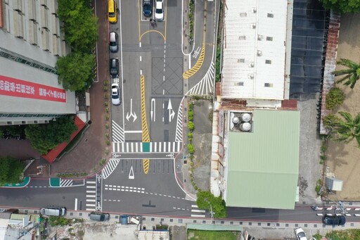中華醫大校園道路標線優化 落實提升通學人行車行安全