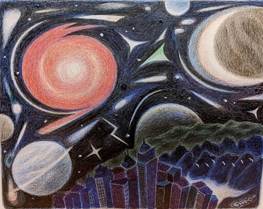 看宇宙星辰美麗 鍾復榮「星空」個展竹美館璞玉發光亮晶晶登場