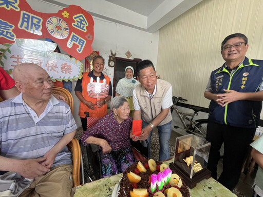 百歲823榮民呂陳燕阿嬤紀壽 金門榮服處歡欣慶生